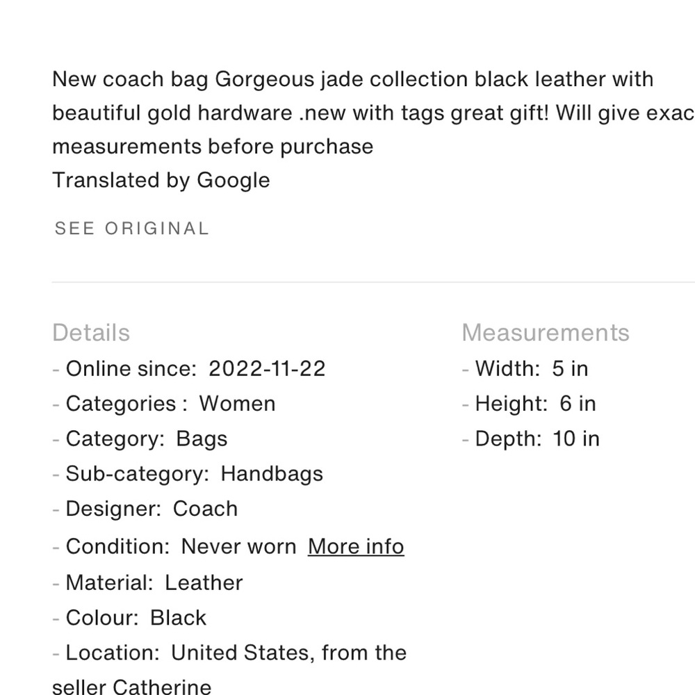 Beautiful coach bag jade collection - Picture 2 of 5